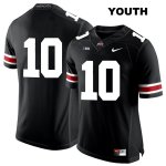 Youth NCAA Ohio State Buckeyes Amir Riep #10 College Stitched No Name Authentic Nike White Number Black Football Jersey HQ20M67TN